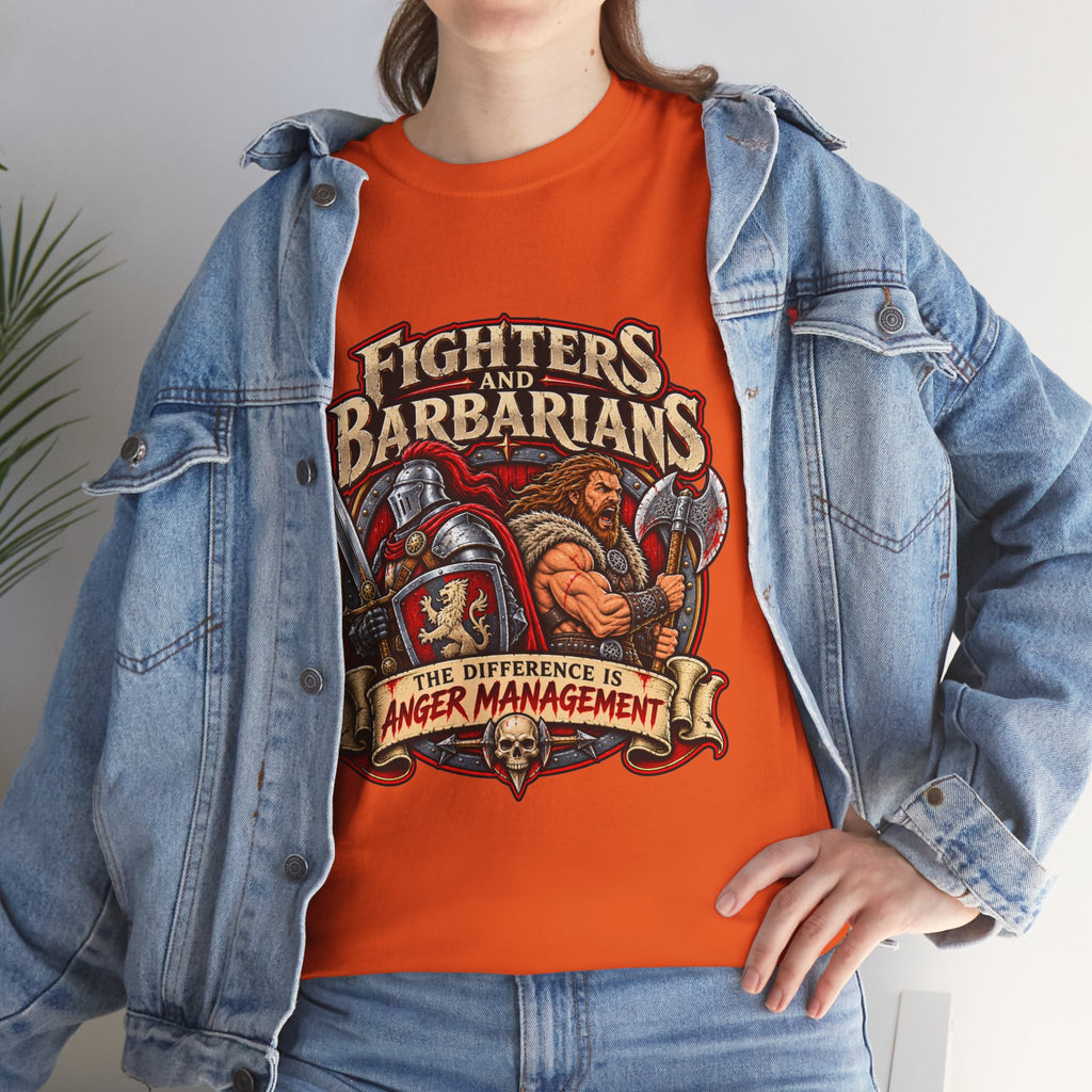 Fighters & Barbarians RPG Tee | The Difference Is Anger Management