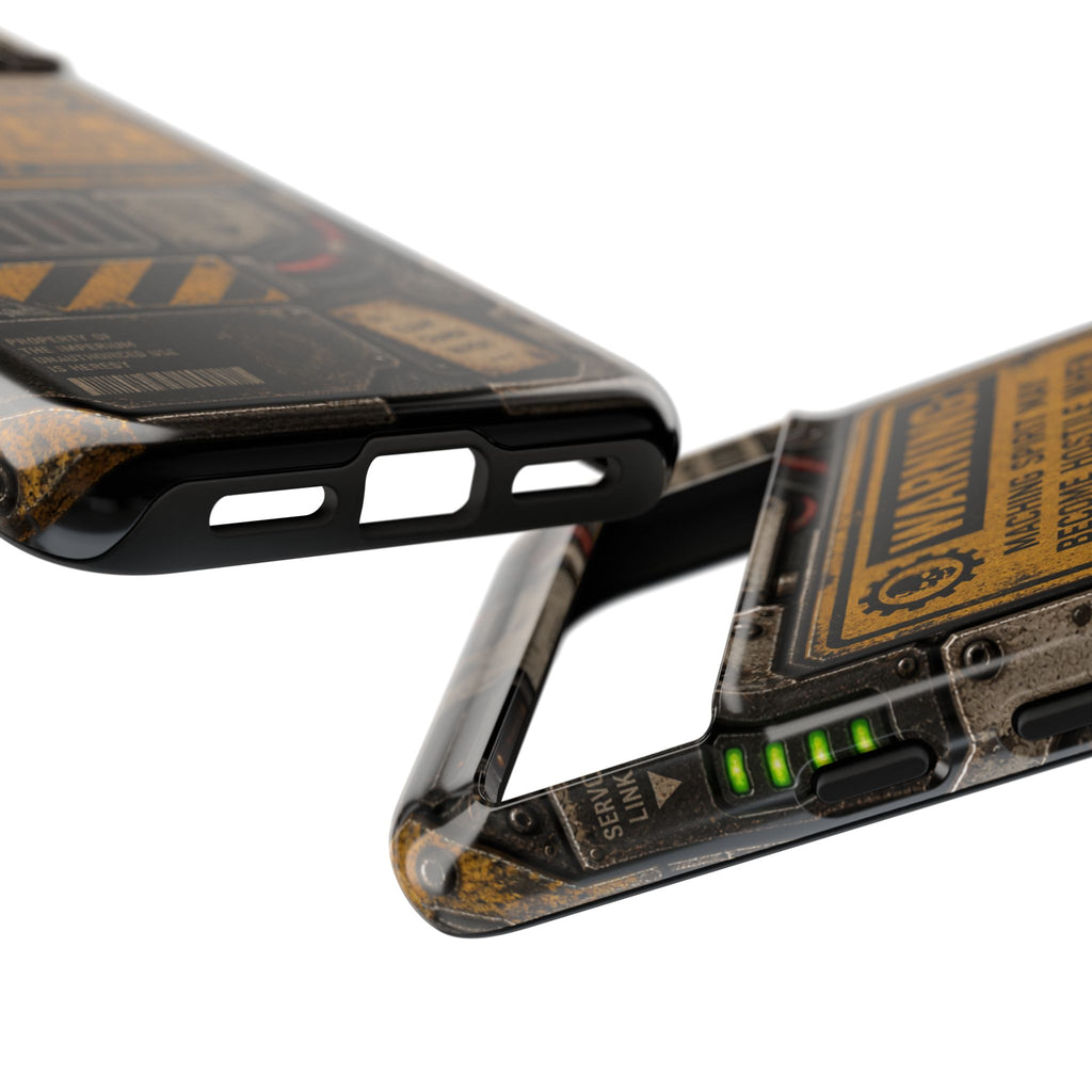 Machine Spirit Warning Phone Case | Grimdark Sci-Fi Design