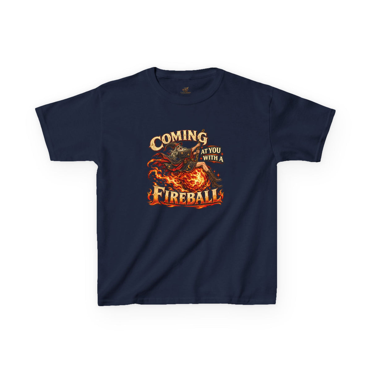 Kids Fireball Dragon T-Shirt | Cute Fantasy RPG Adventure Tee