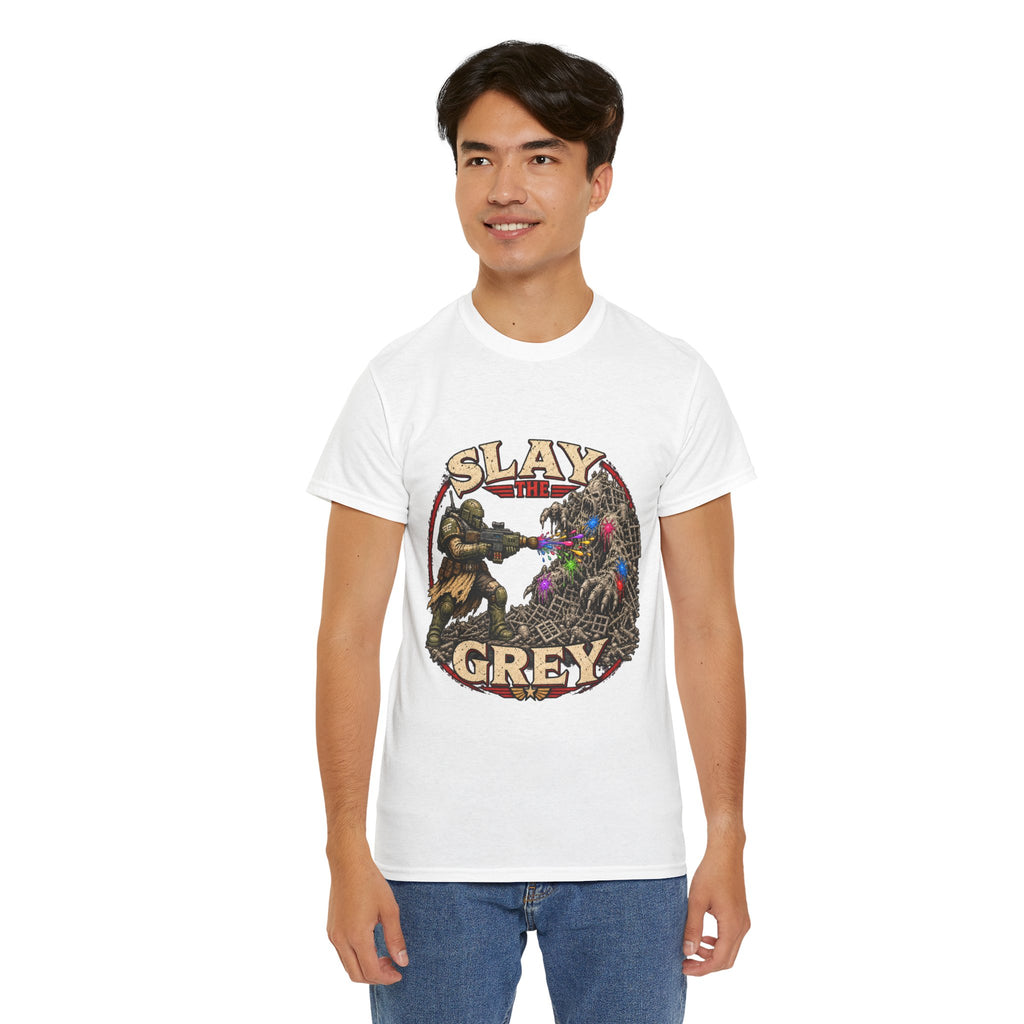 Slay the Grey Sci-Fi Miniature Painting T-Shirt | Hobbyist Tee