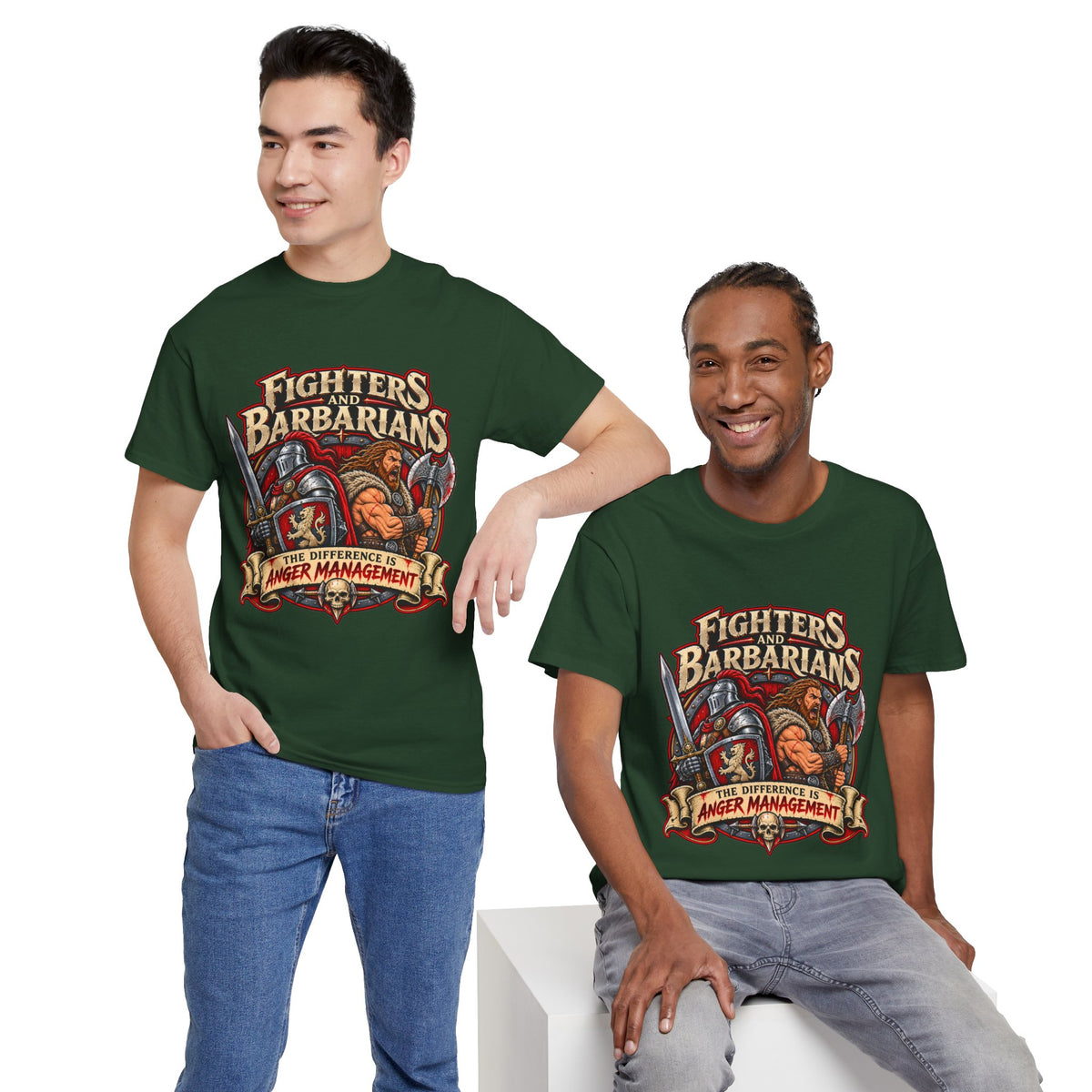 Fighters & Barbarians RPG Tee | The Difference Is Anger Management