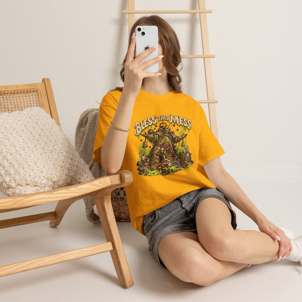 Bless This Mess Grimdark Warrior T-Shirt | Funny Fantasy Wargaming Tee