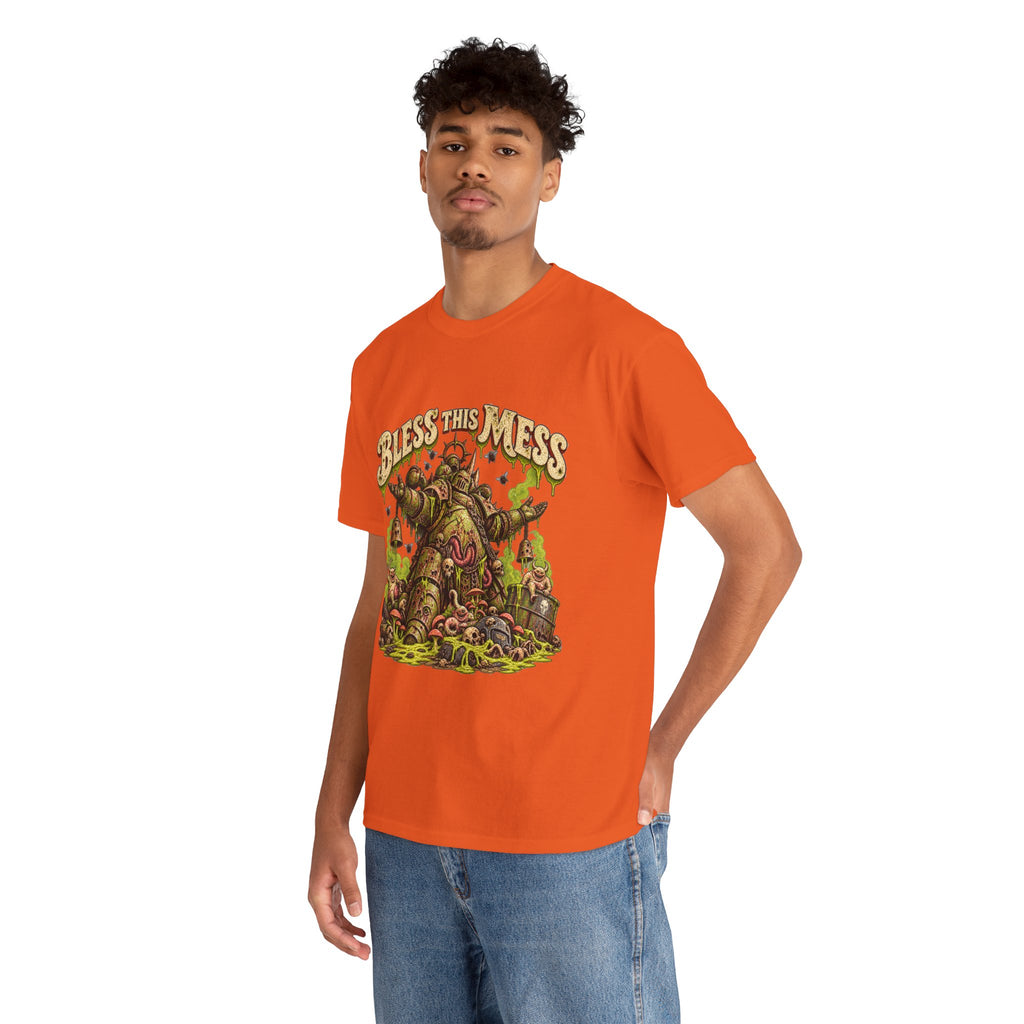 Bless This Mess Grimdark Warrior T-Shirt | Funny Fantasy Wargaming Tee