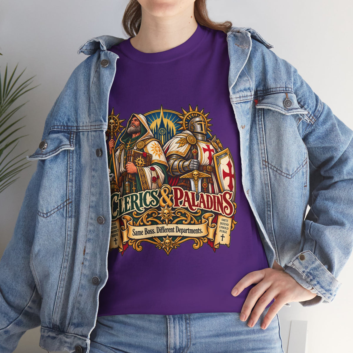 Clerics & Paladins RPG Tee | Same Boss, Different Departments