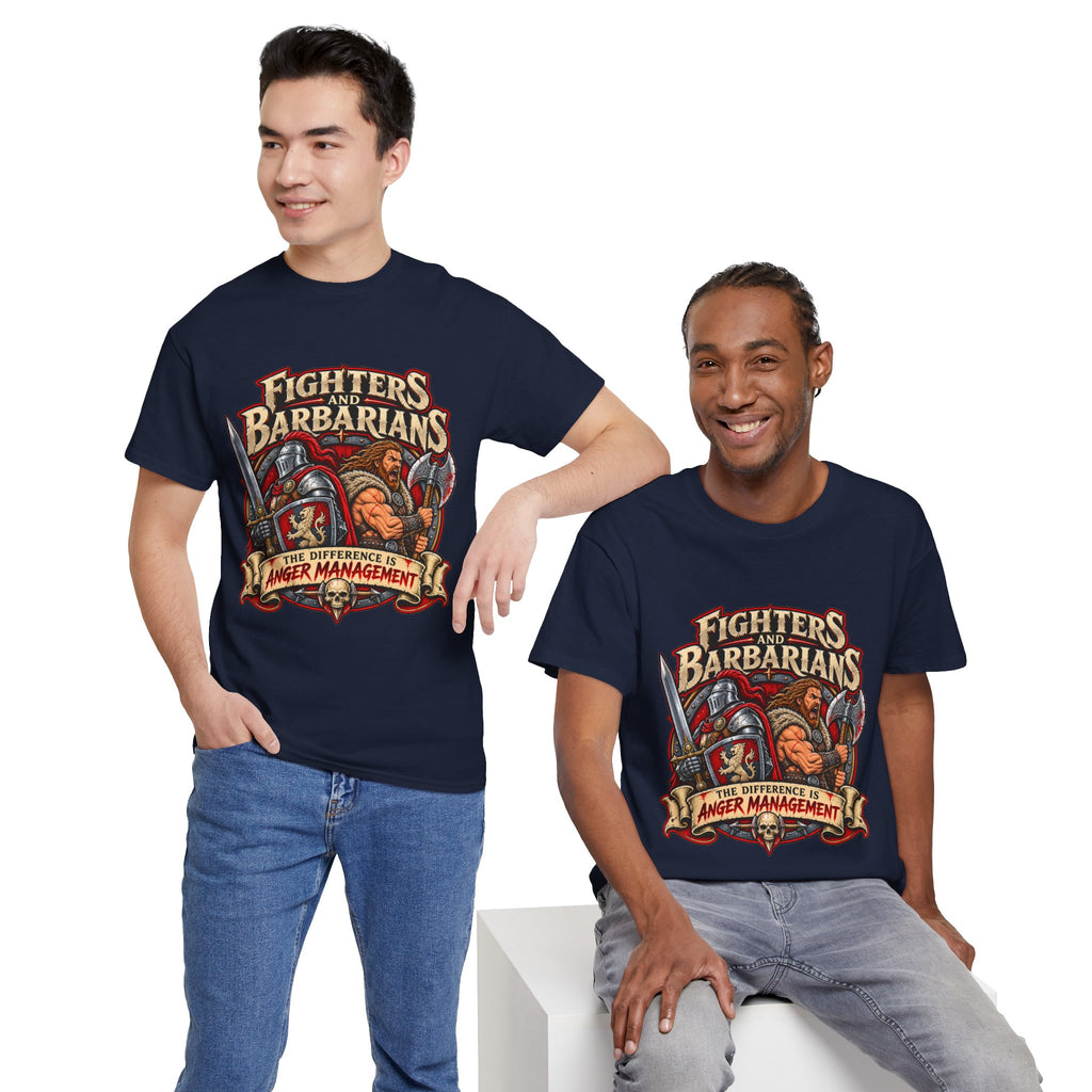 Fighters & Barbarians RPG Tee | The Difference Is Anger Management