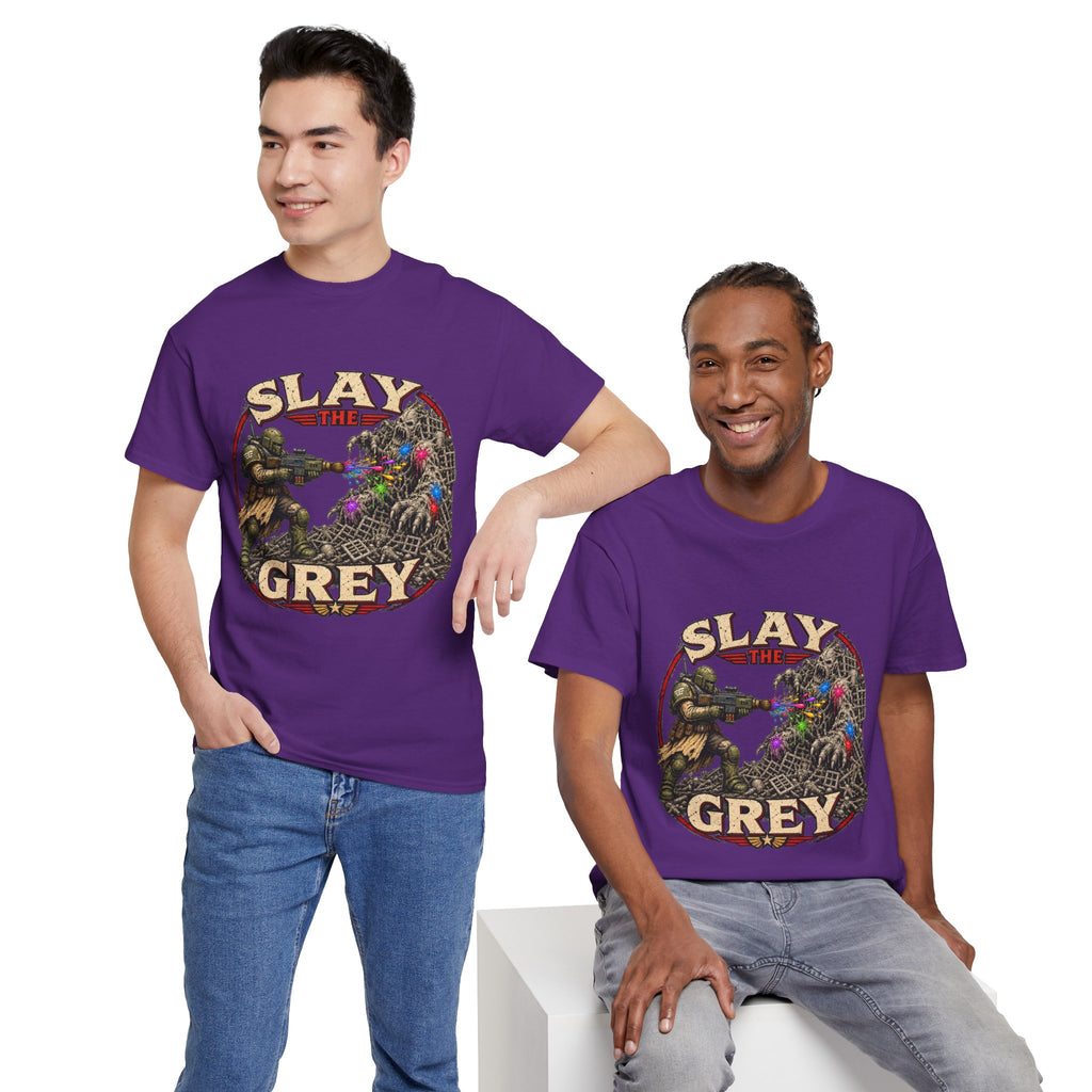 Slay the Grey Sci-Fi Miniature Painting T-Shirt | Hobbyist Tee