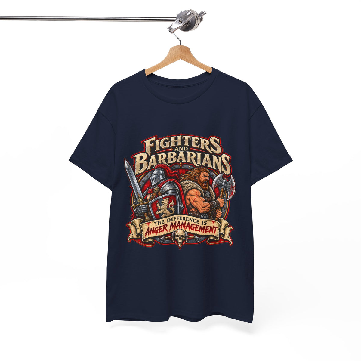Fighters & Barbarians RPG Tee | The Difference Is Anger Management
