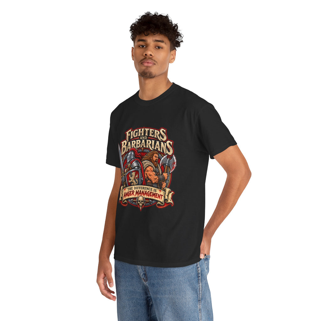 Fighters & Barbarians RPG Tee | The Difference Is Anger Management