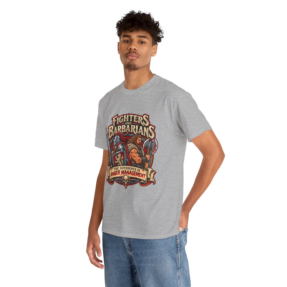 Fighters & Barbarians RPG Tee | The Difference Is Anger Management