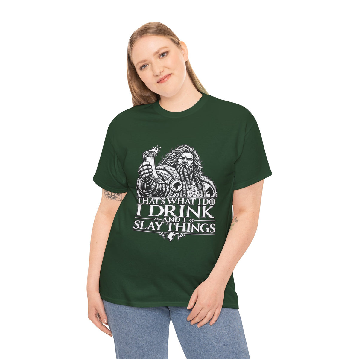 I Drink, I Slay Things Shirt – Space Wolf Humor & Tabletop Gaming Tee