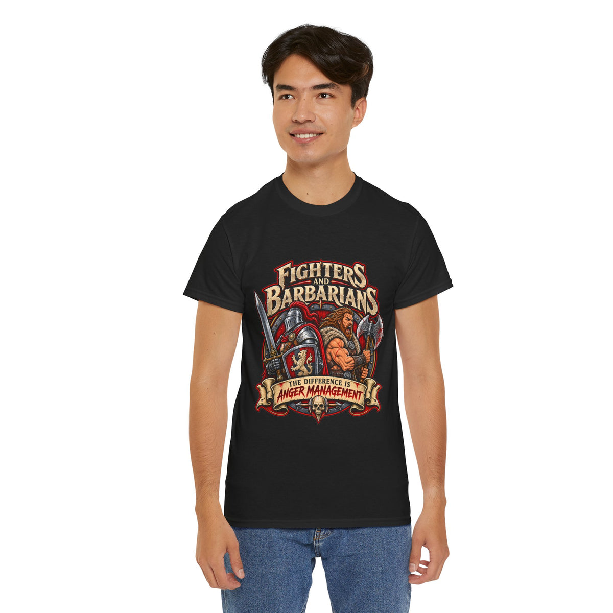 Fighters & Barbarians RPG Tee | The Difference Is Anger Management