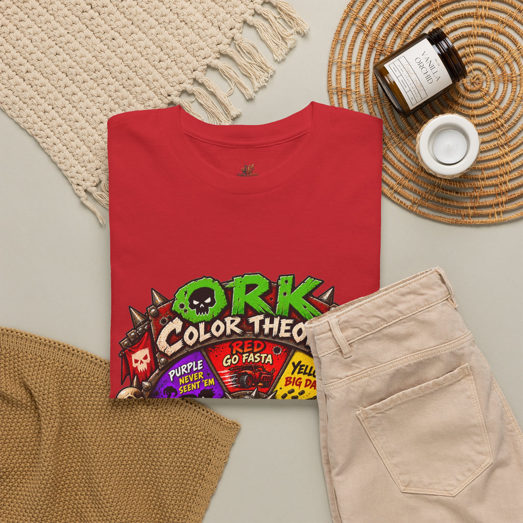 Green-Skin Color Theory T-Shirt – Funny Tabletop Wargaming Tee | Ork Fantasy Sci-Fi Gamer Shirt