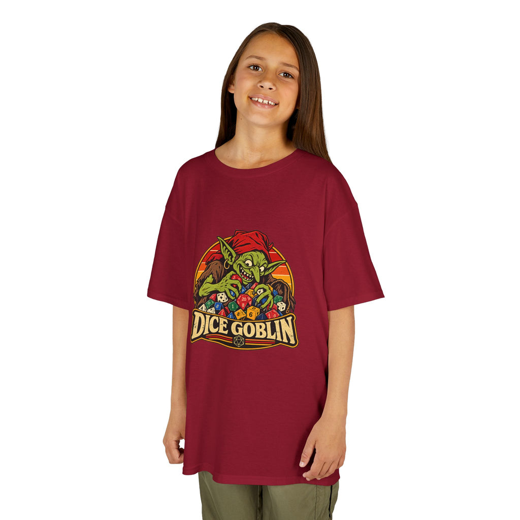 Kids Dice Goblin T-Shirt | Cute Tabletop RPG Gaming Tee
