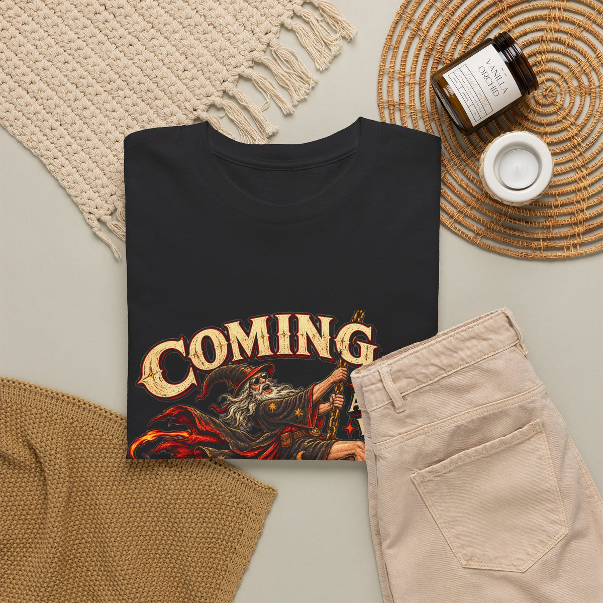 Coming at You With a Fireball Wizard T-Shirt | Funny Fantasy RPG Tee