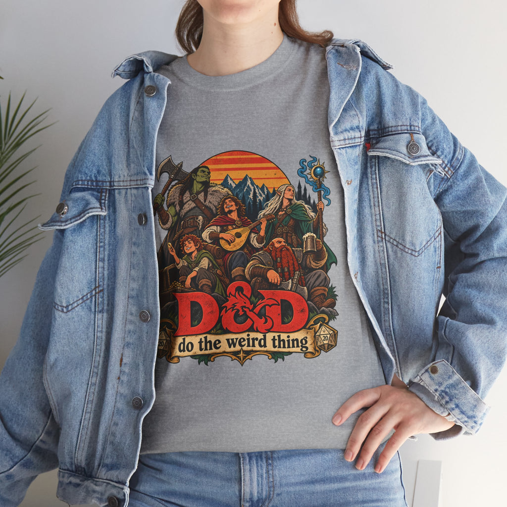 Do the Weird Thing T-Shirt – Funny Tabletop RPG Gamer Tee | Fantasy Roleplaying Shirt
