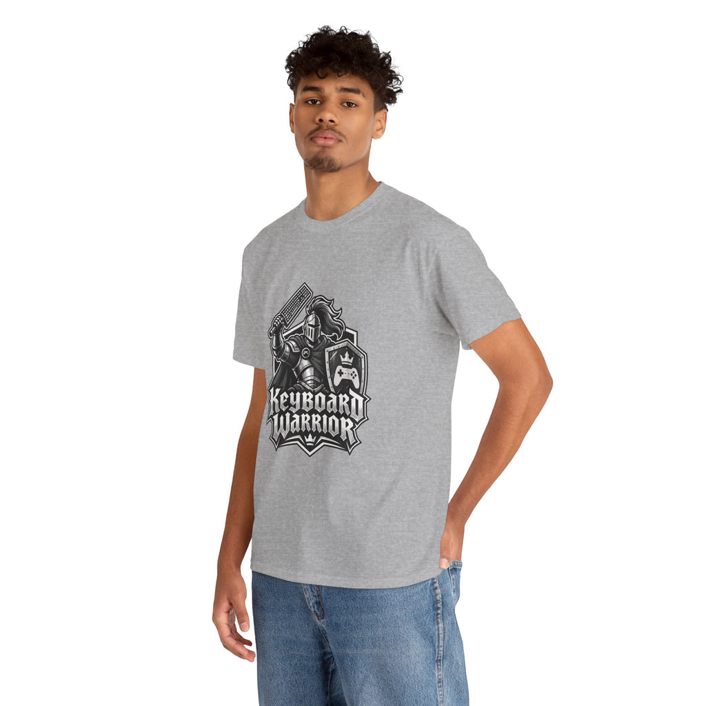 Keyboard Warrior T Shirt Funny Video Gamer Knight Graphic Tee