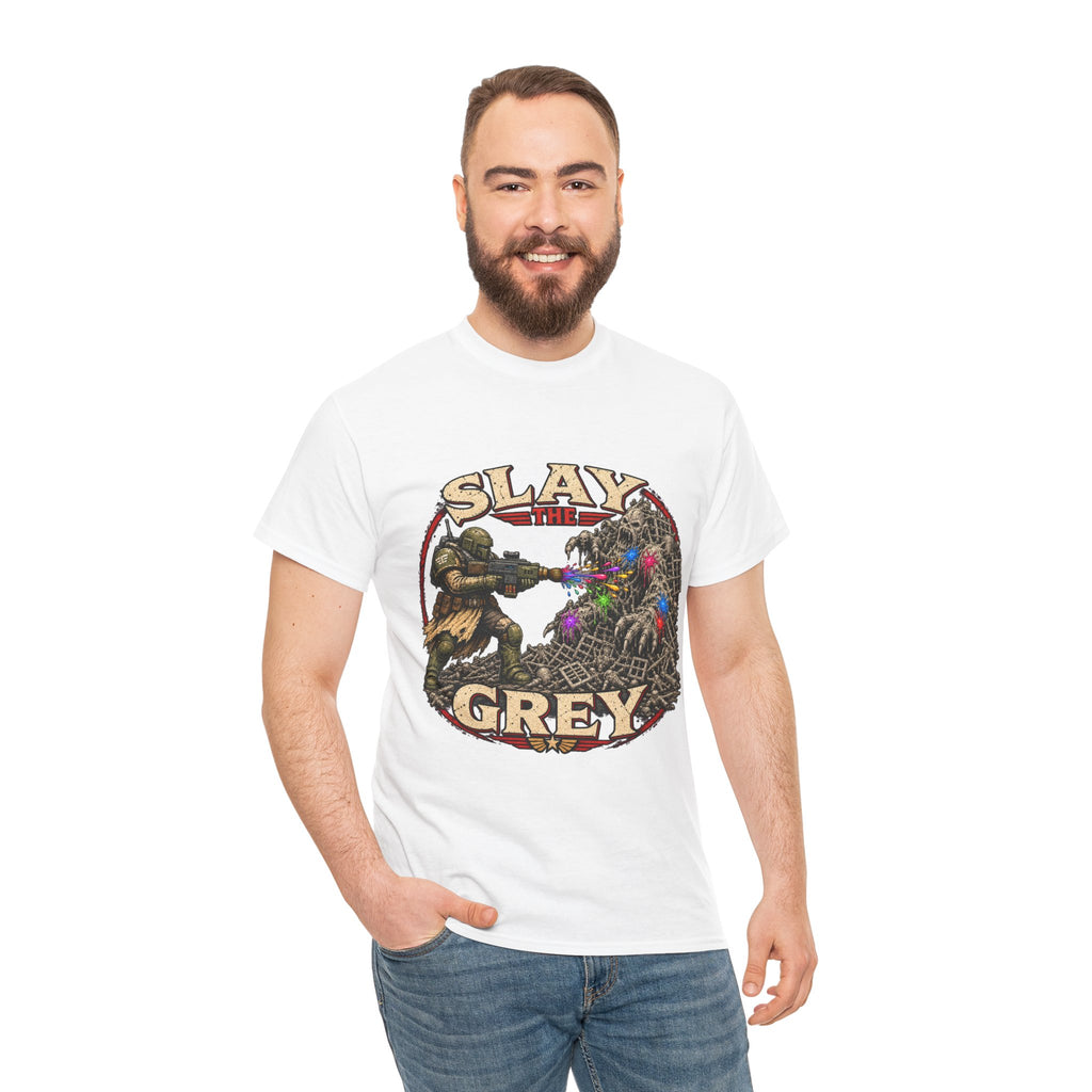 Slay the Grey Sci-Fi Miniature Painting T-Shirt | Hobbyist Tee