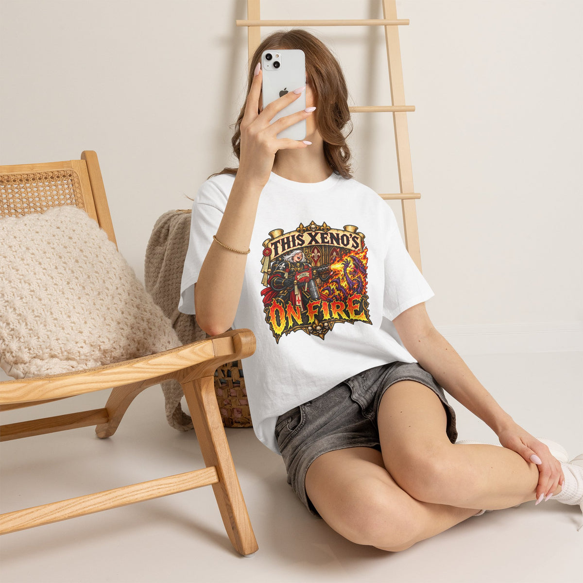 This Xeno’s on Fire Shirt – Sisters of Battle Music Parody Tee