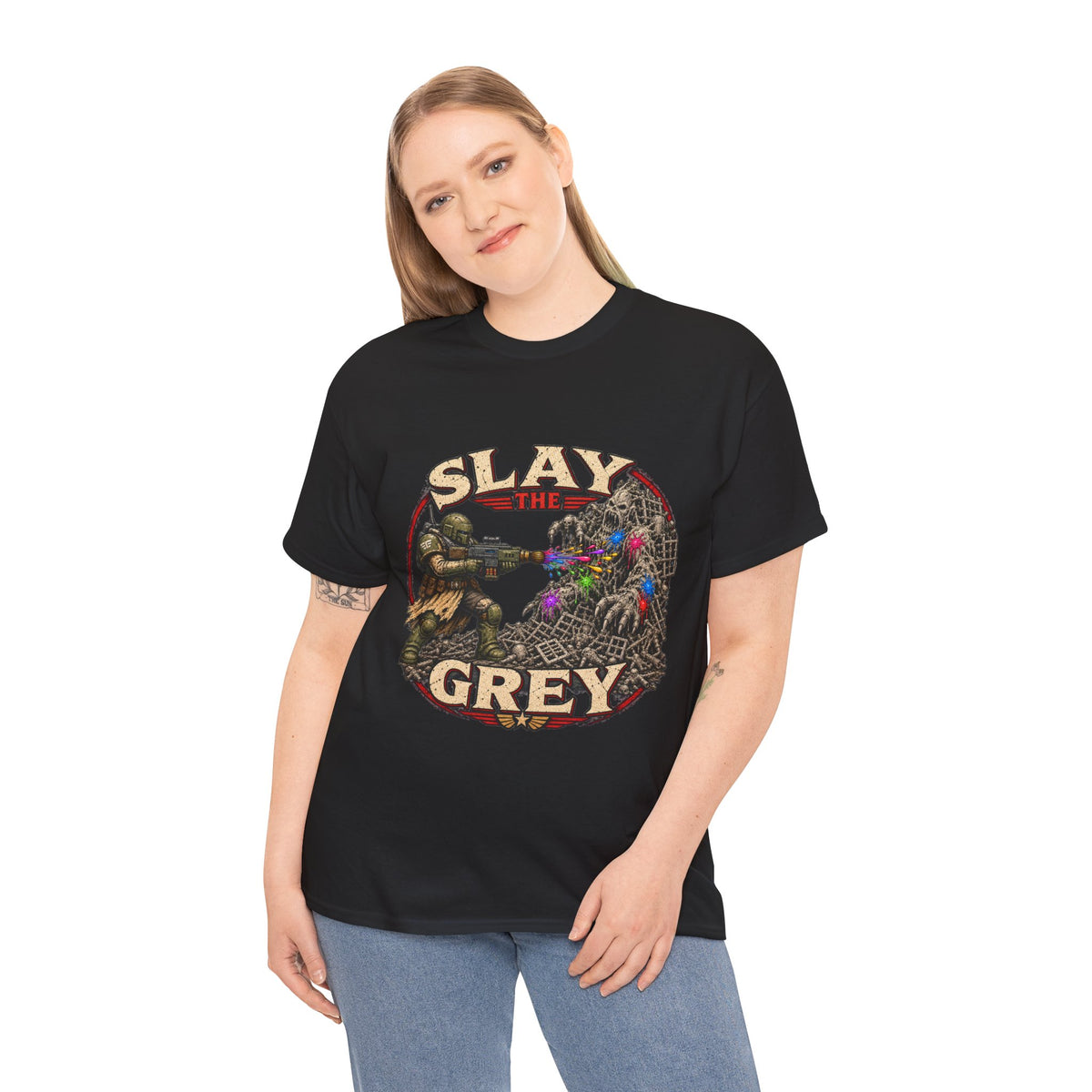 Slay the Grey Sci-Fi Miniature Painting T-Shirt | Hobbyist Tee