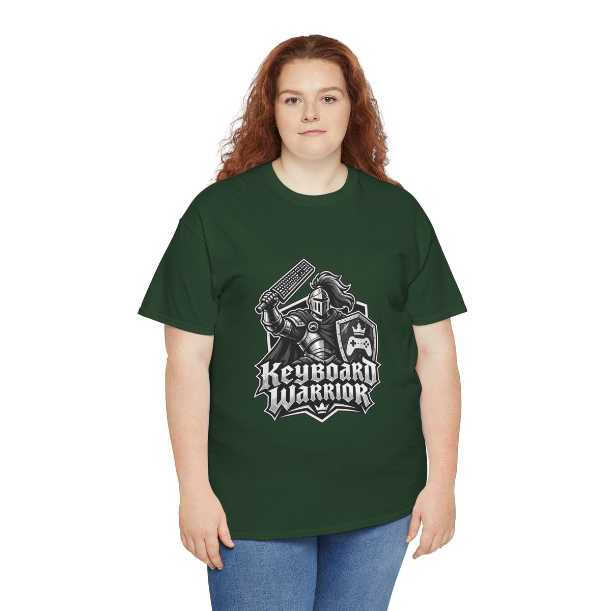 Keyboard Warrior T Shirt Funny Video Gamer Knight Graphic Tee