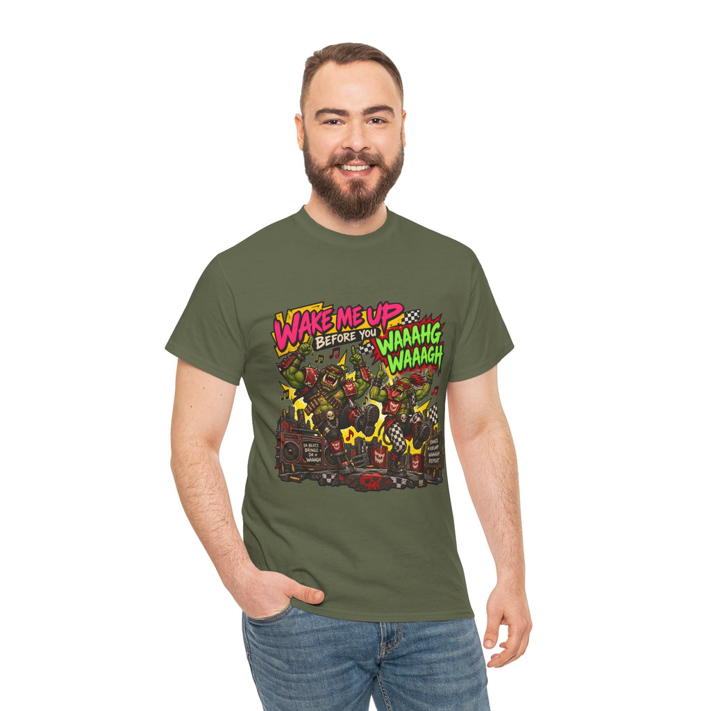 Wake Me Up Before You Waaagh! Shirt – Ork Humor & Tabletop Gaming Tee