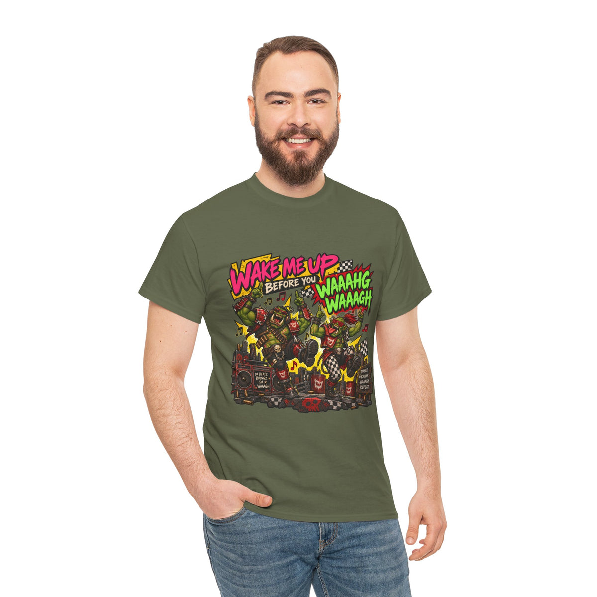 Wake Me Up Before You Waaagh! Shirt – Ork Humor & Tabletop Gaming Tee