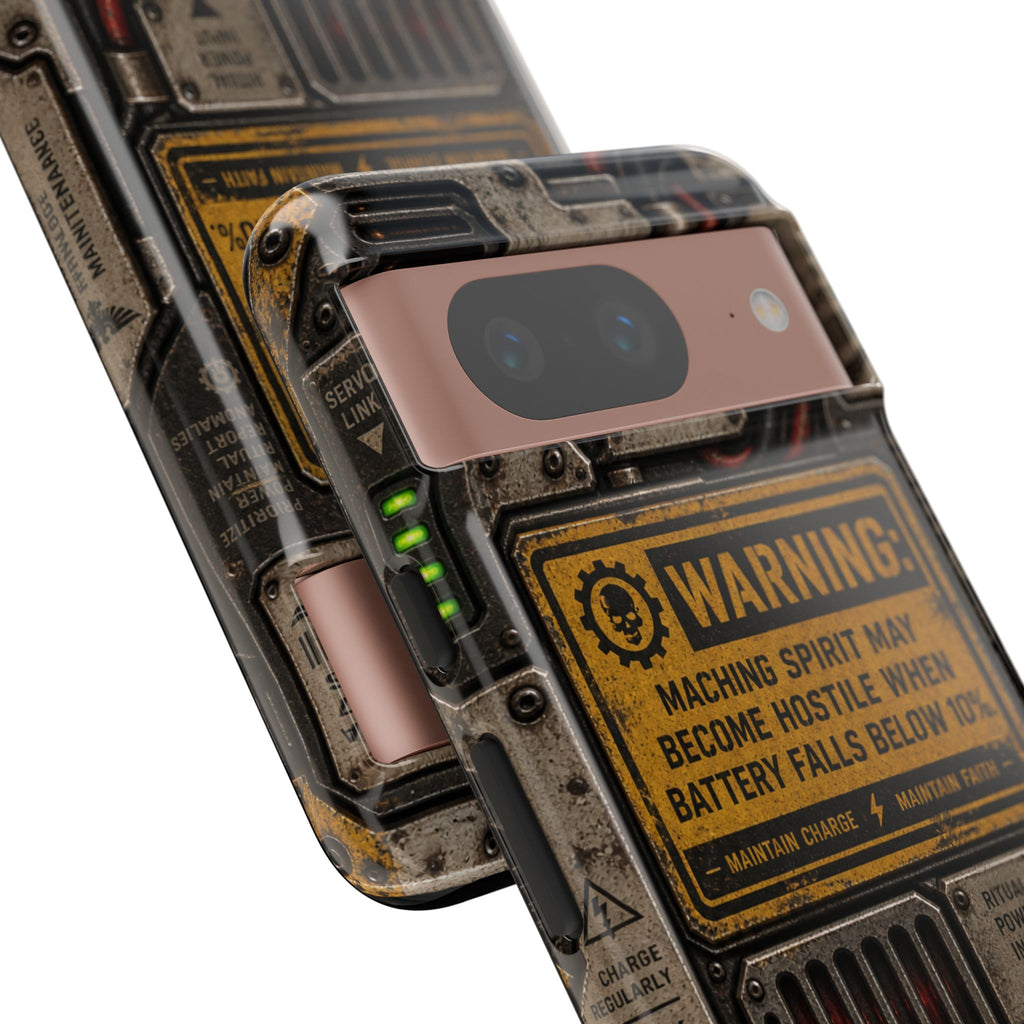 Machine Spirit Warning Phone Case | Grimdark Sci-Fi Design