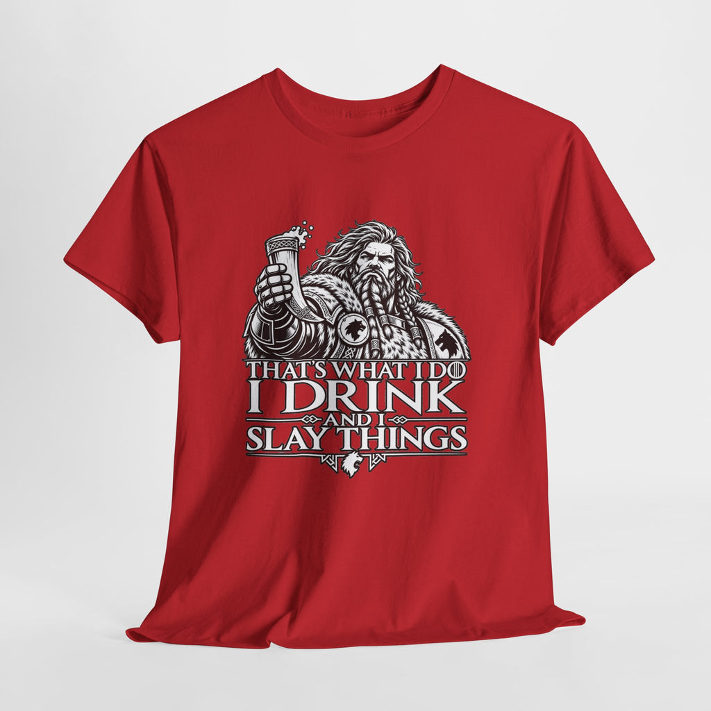I Drink, I Slay Things Shirt – Space Wolf Humor & Tabletop Gaming Tee
