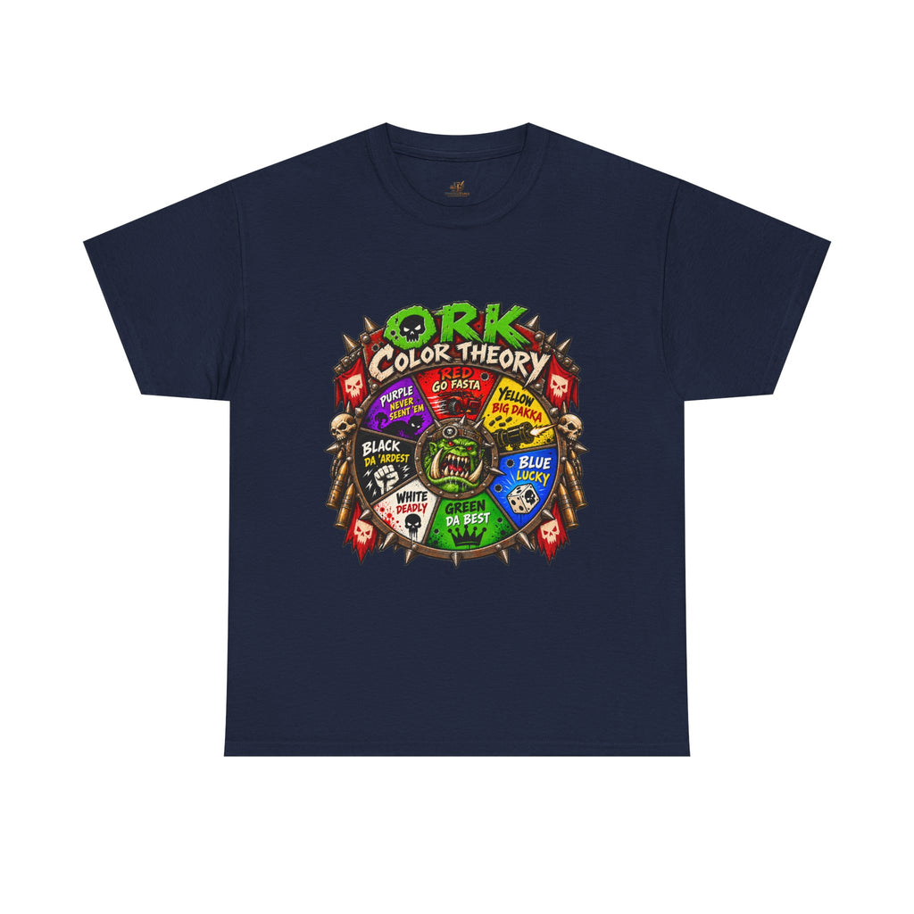 Green-Skin Color Theory T-Shirt – Funny Tabletop Wargaming Tee | Ork Fantasy Sci-Fi Gamer Shirt