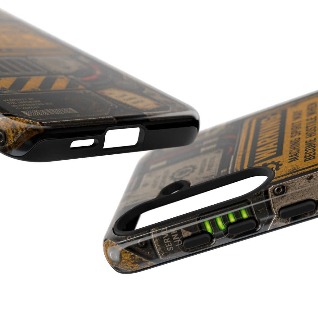 Machine Spirit Warning Phone Case | Grimdark Sci-Fi Design