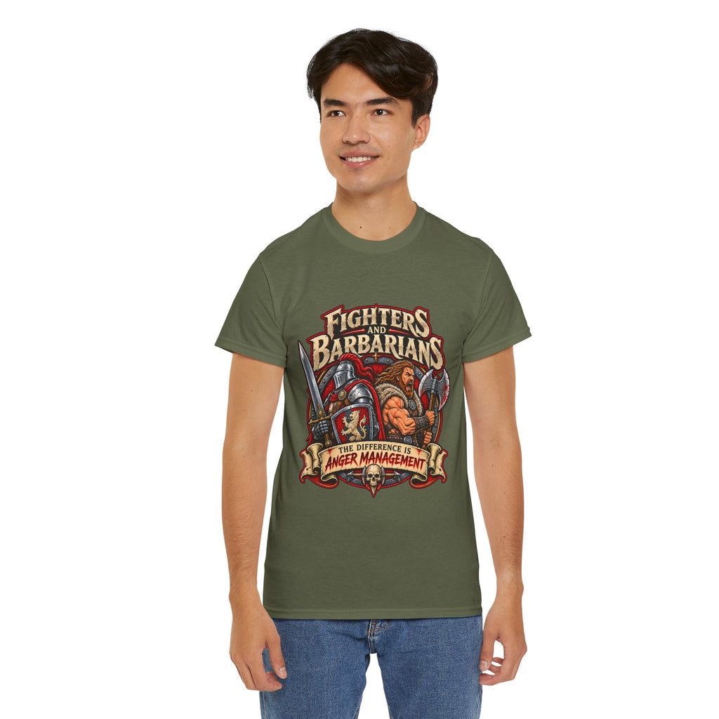 Fighters & Barbarians RPG Tee | The Difference Is Anger Management