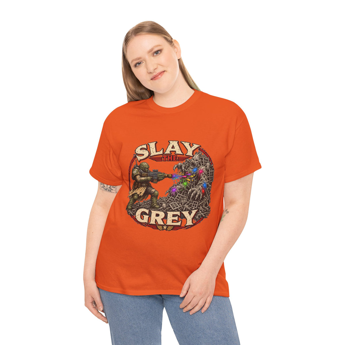 Slay the Grey Sci-Fi Miniature Painting T-Shirt | Hobbyist Tee