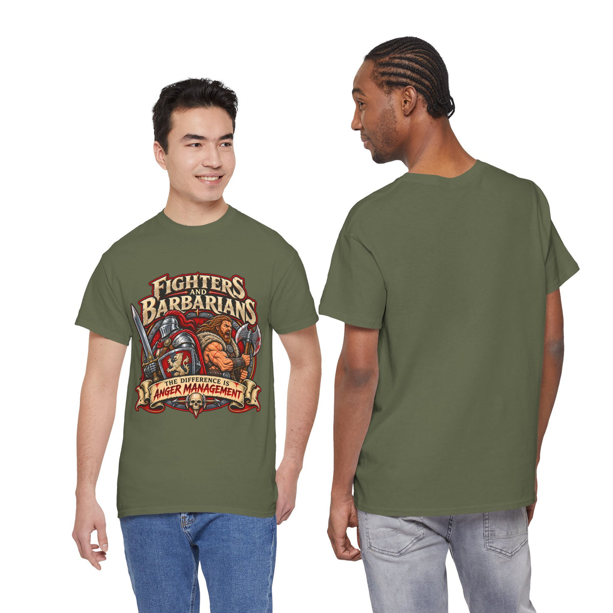 Fighters & Barbarians RPG Tee | The Difference Is Anger Management
