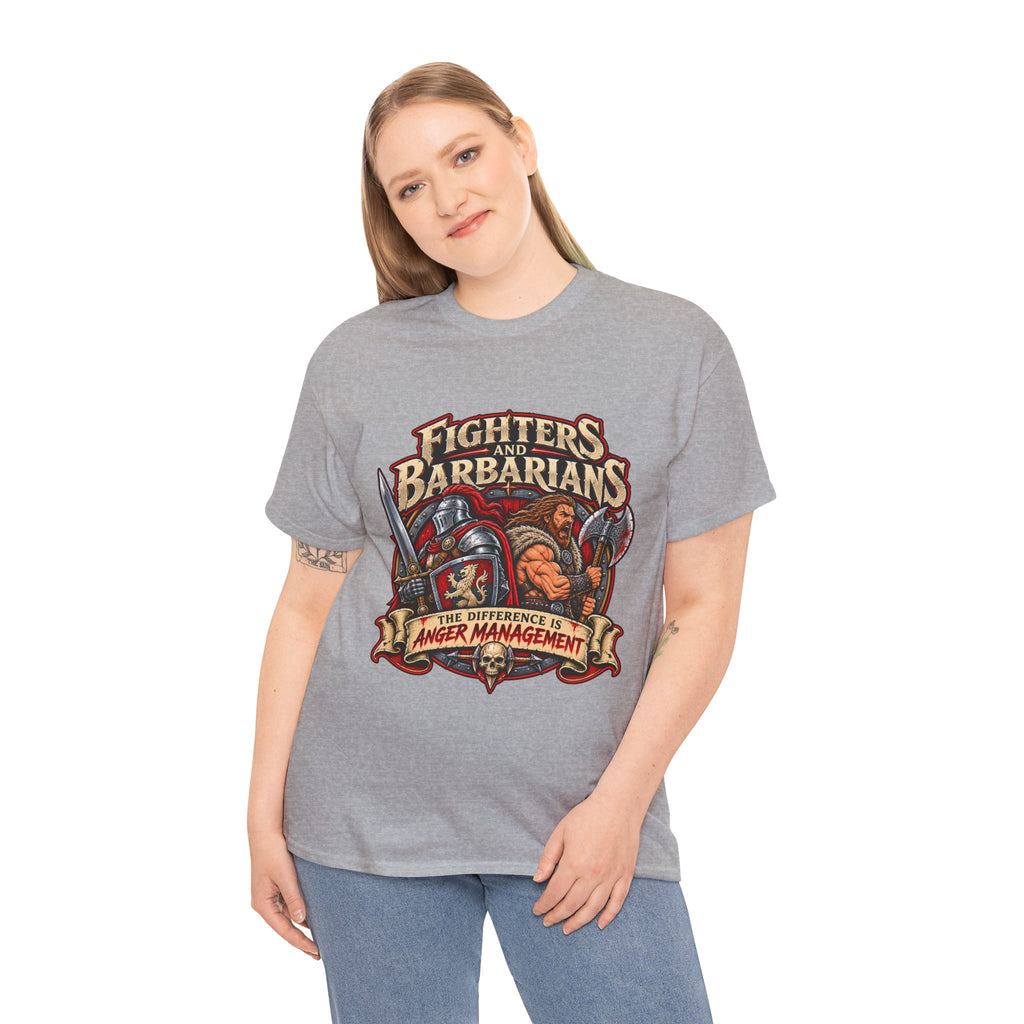 Fighters & Barbarians RPG Tee | The Difference Is Anger Management