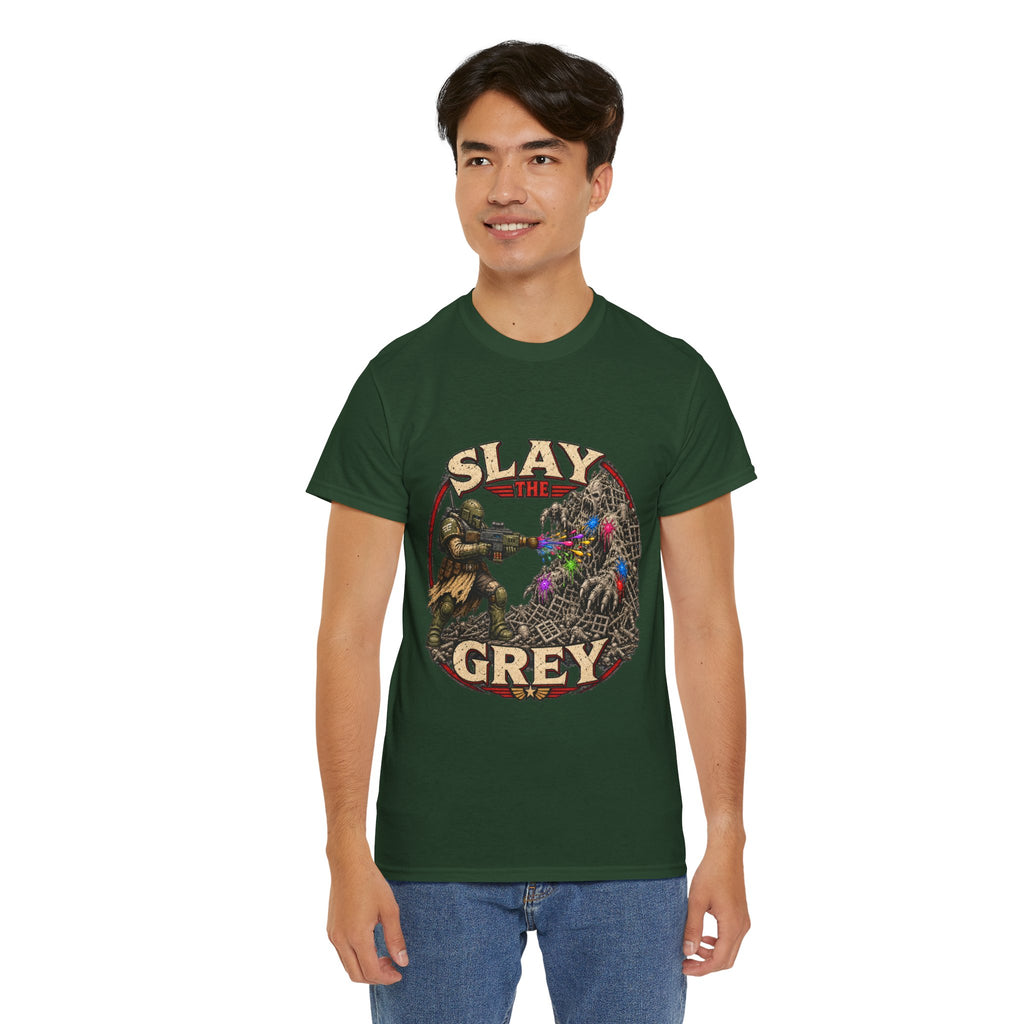 Slay the Grey Sci-Fi Miniature Painting T-Shirt | Hobbyist Tee