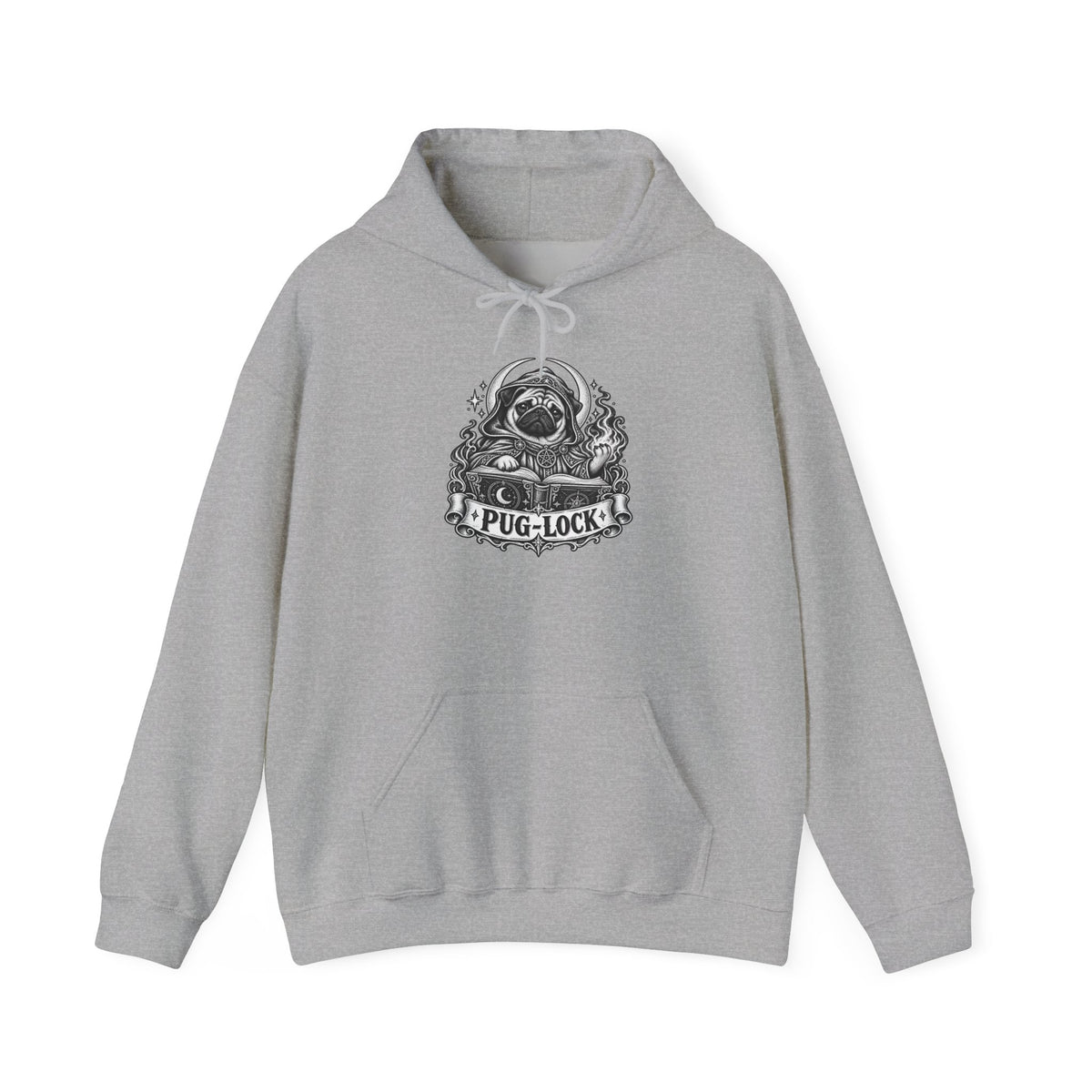Pug-lock Dog Hoodie – Warlock Fantasy RPG Pullover