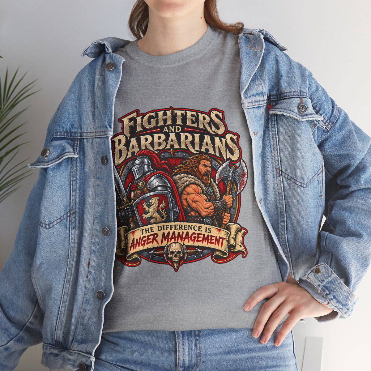 Fighters & Barbarians RPG Tee | The Difference Is Anger Management
