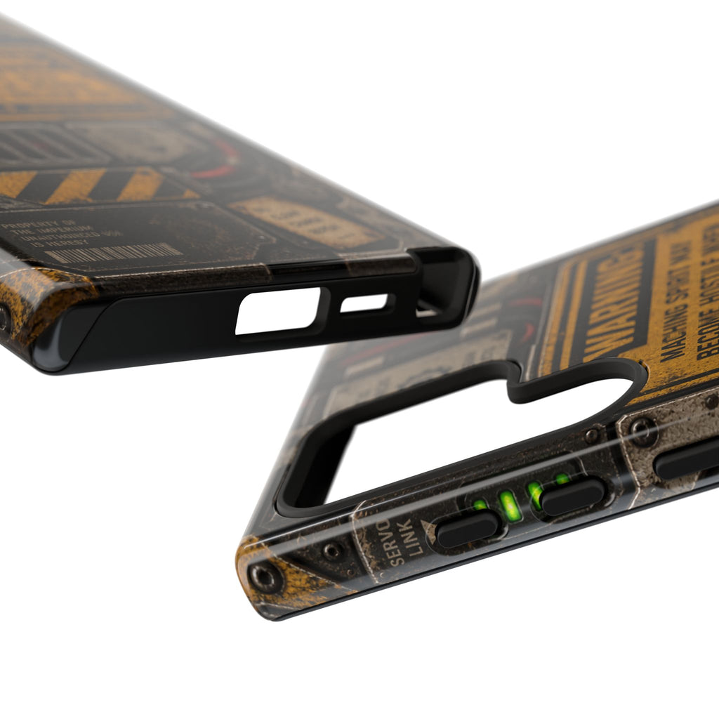 Machine Spirit Warning Phone Case | Grimdark Sci-Fi Design