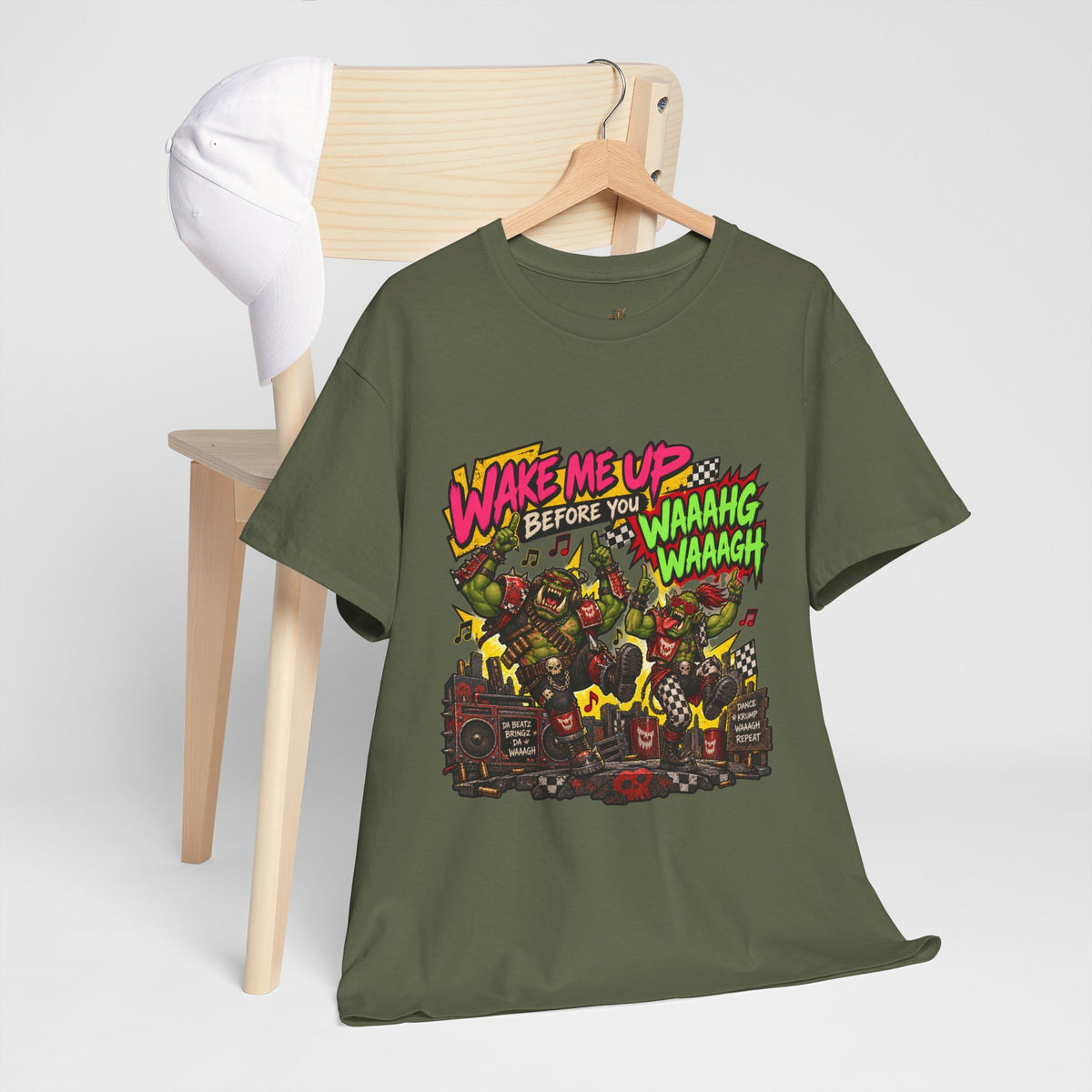Wake Me Up Before You Waaagh! Shirt – Ork Humor & Tabletop Gaming Tee