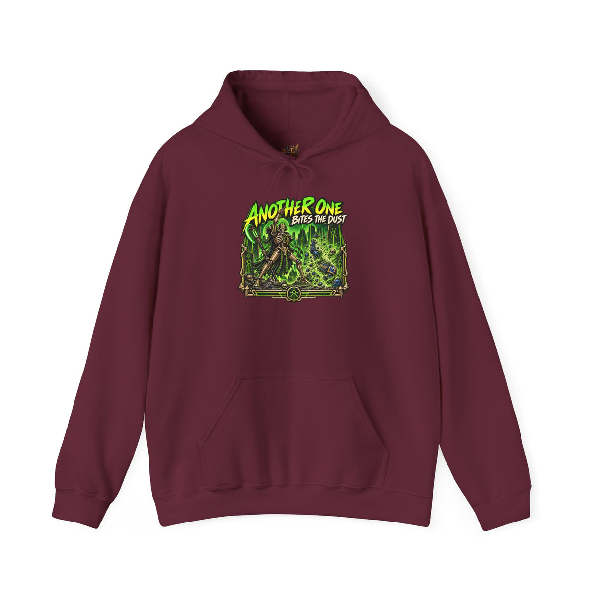 Another One Bites the Dust Hoodie | Grimdark Warhammer Necron Inspired Sci-Fi Gaming Pullover