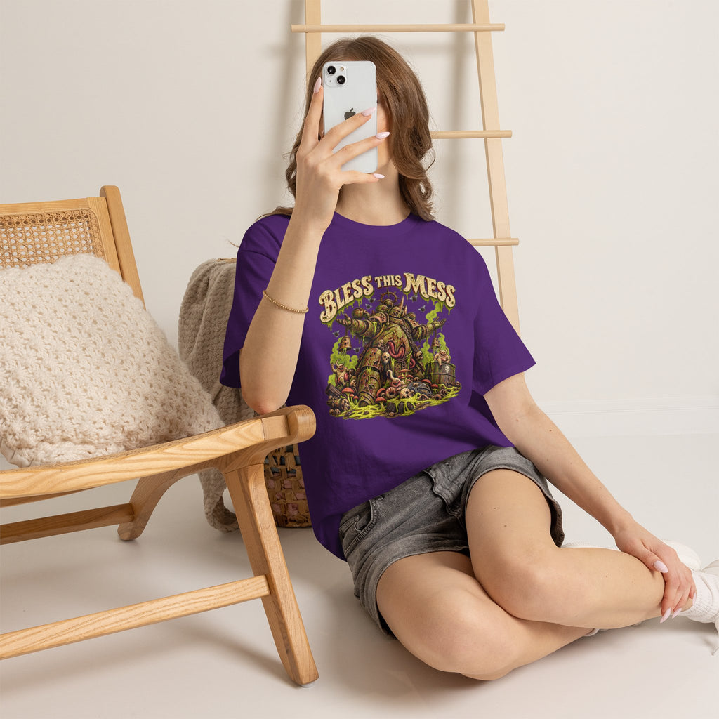 Bless This Mess Grimdark Warrior T-Shirt | Funny Fantasy Wargaming Tee
