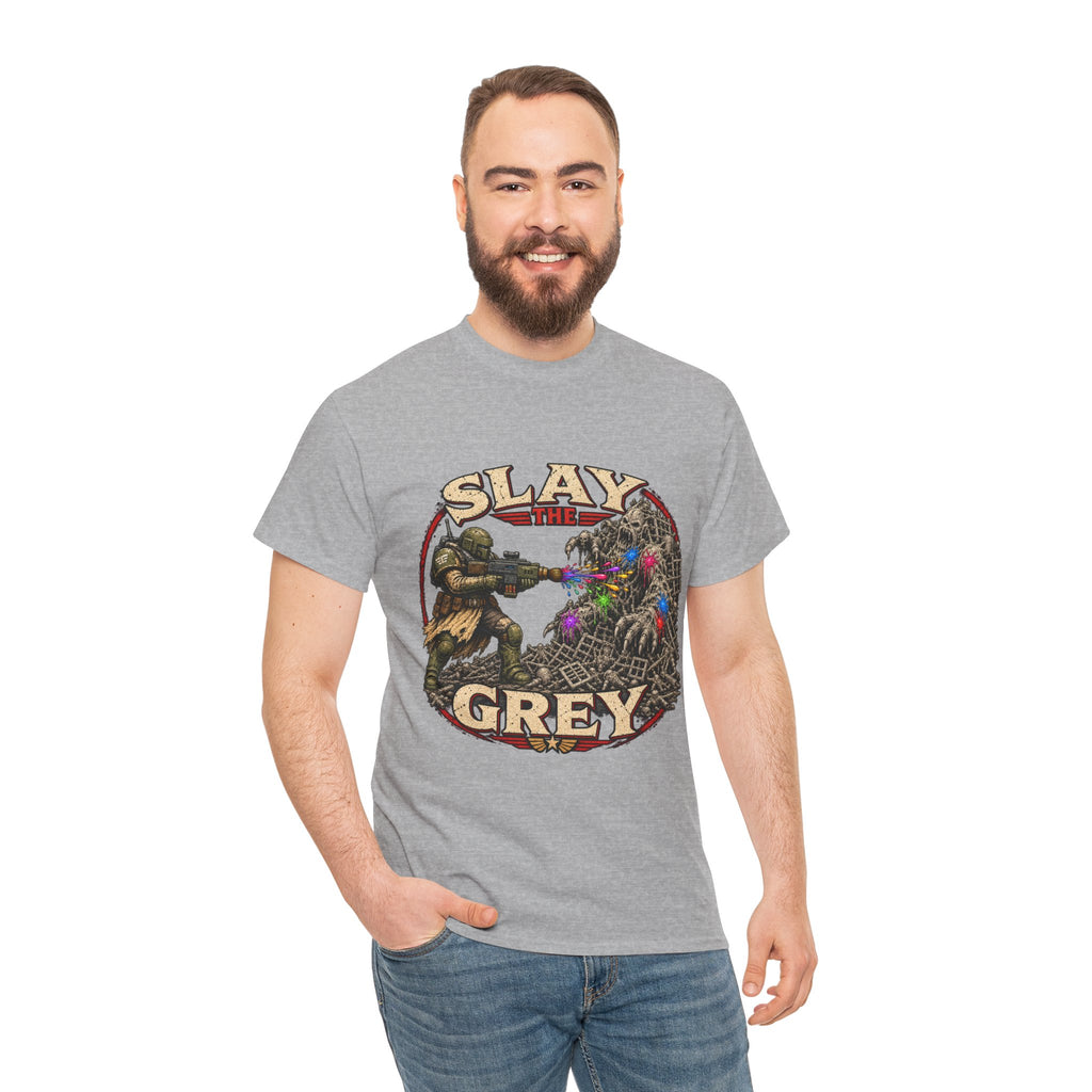 Slay the Grey Sci-Fi Miniature Painting T-Shirt | Hobbyist Tee