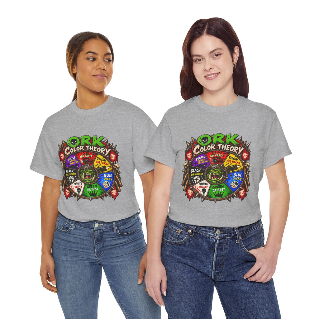 Green-Skin Color Theory T-Shirt – Funny Tabletop Wargaming Tee | Ork Fantasy Sci-Fi Gamer Shirt