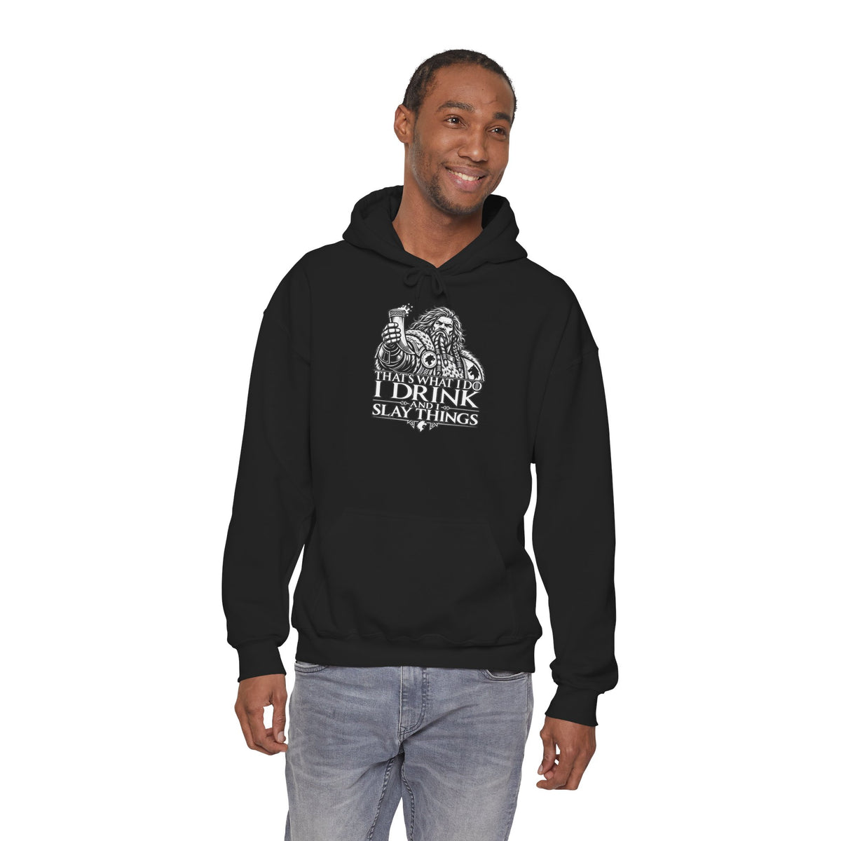 I Drink and I Know Things Hoodie | Grimdark Warhammer Inspired Space Wolves Gaming Pullover