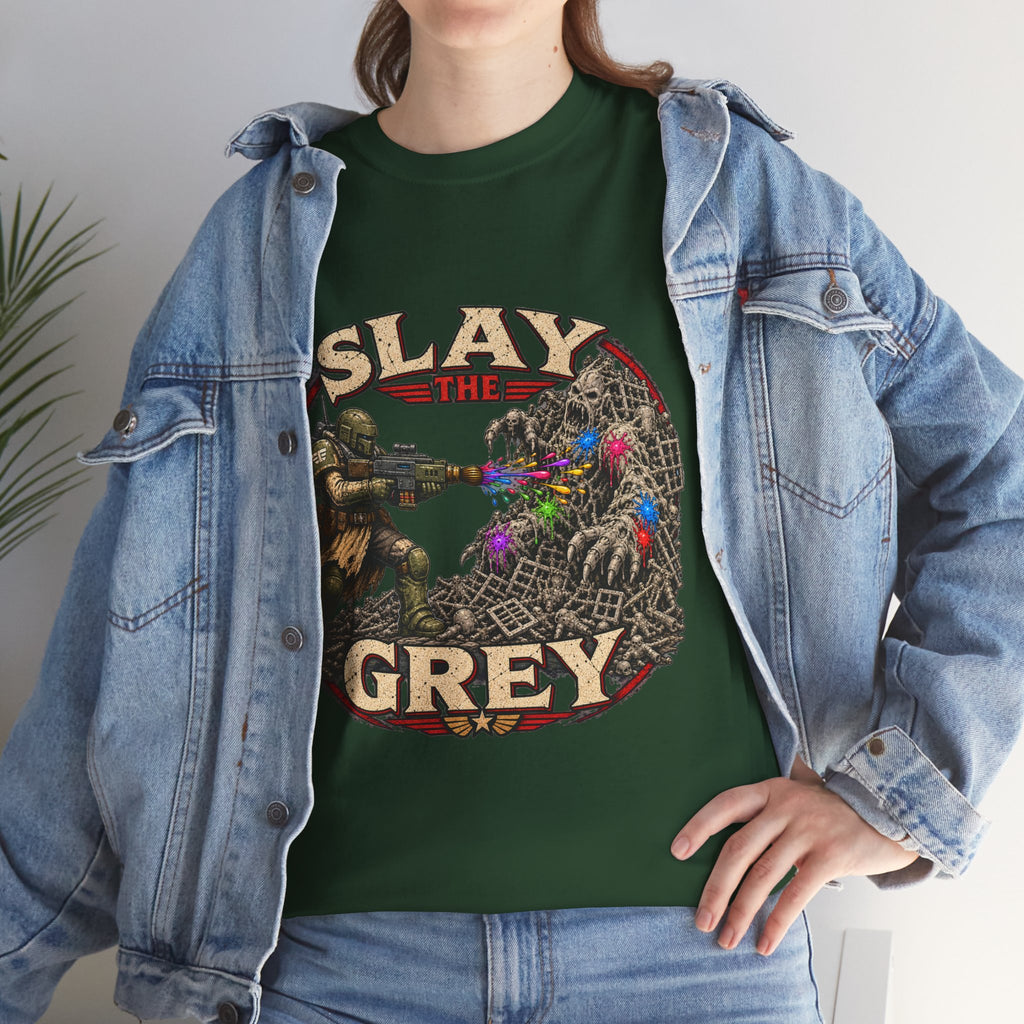 Slay the Grey Sci-Fi Miniature Painting T-Shirt | Hobbyist Tee