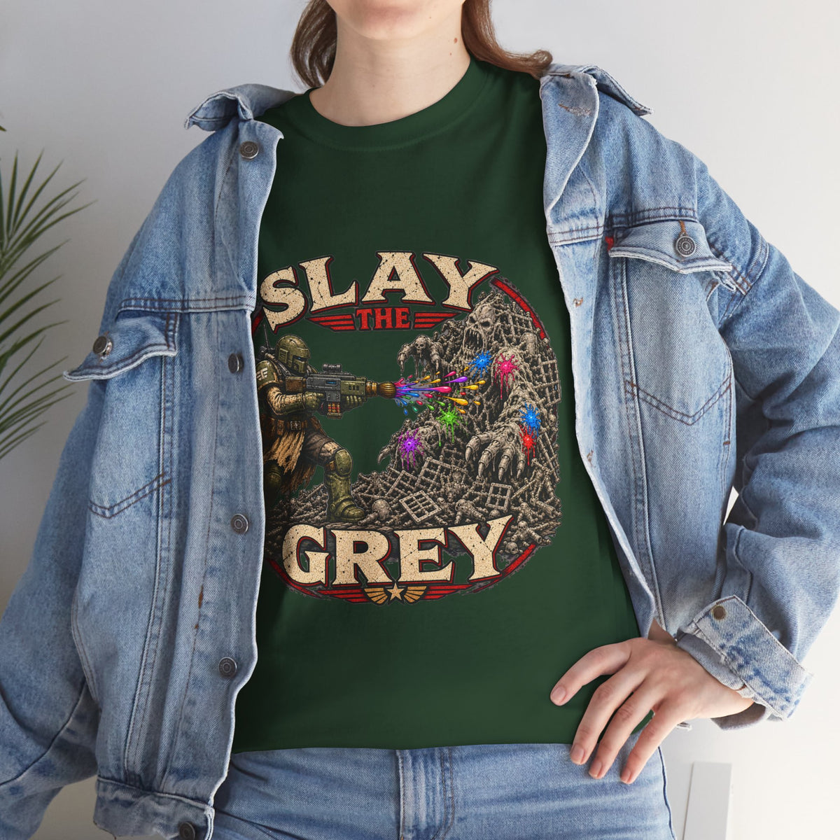 Slay the Grey Sci-Fi Miniature Painting T-Shirt | Hobbyist Tee