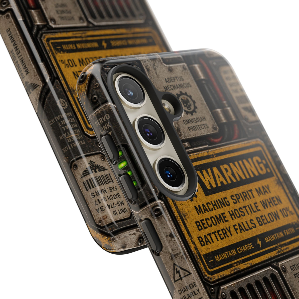Machine Spirit Warning Phone Case | Grimdark Sci-Fi Design