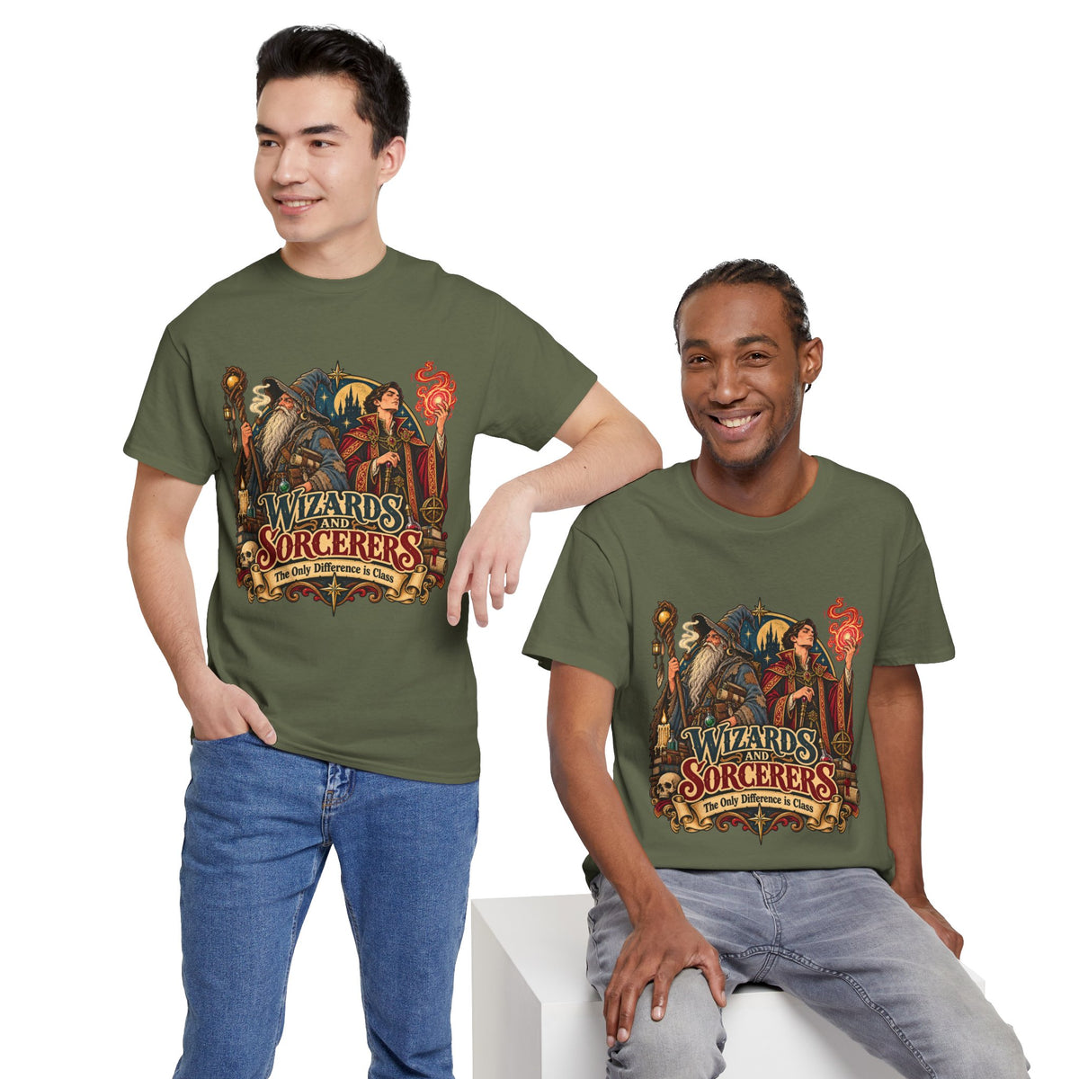 Wizards & Sorcerers RPG T-Shirt | The Only Difference Is Class
