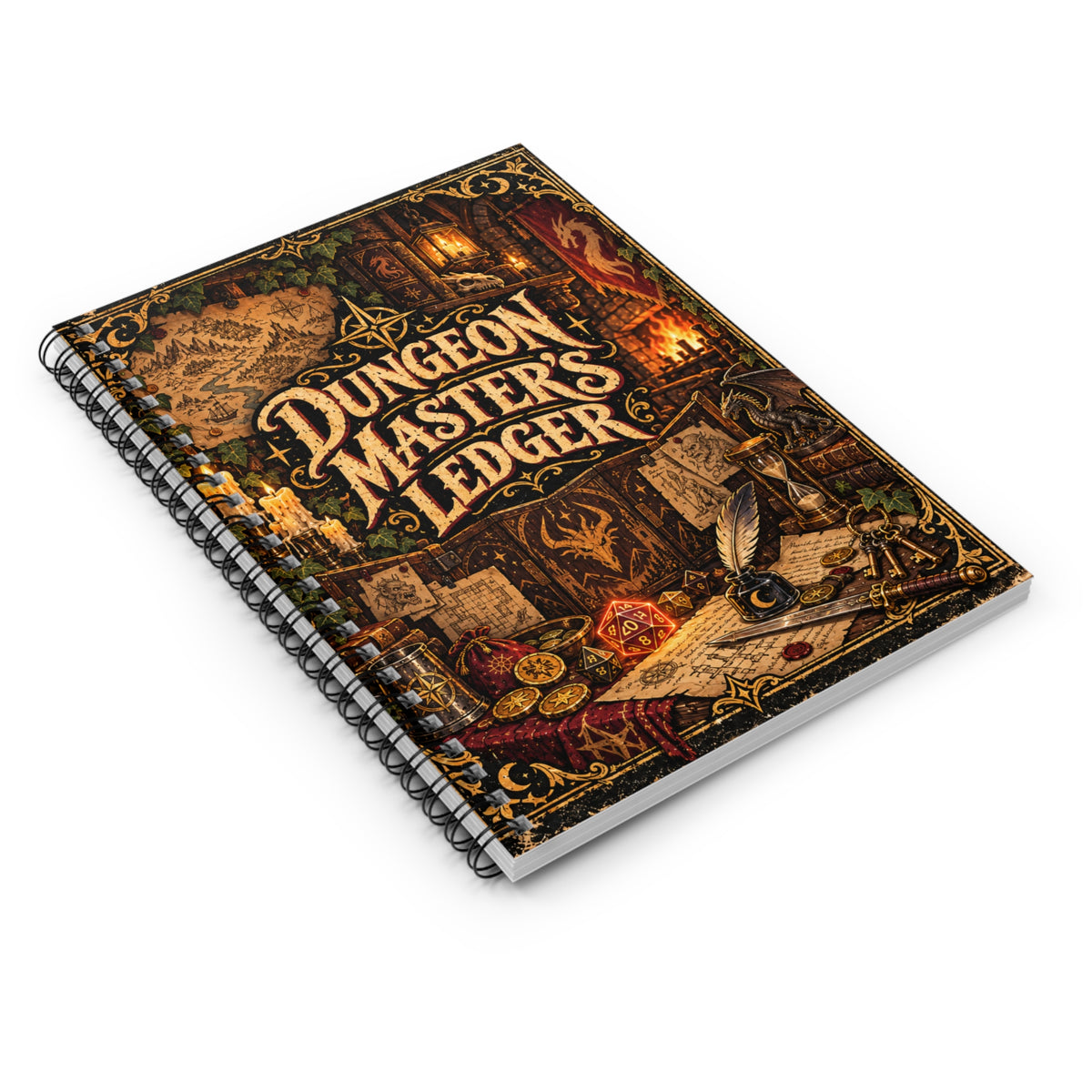 Dungeon Master’s Ledger | Fantasy RPG Campaign Spiral Notebook