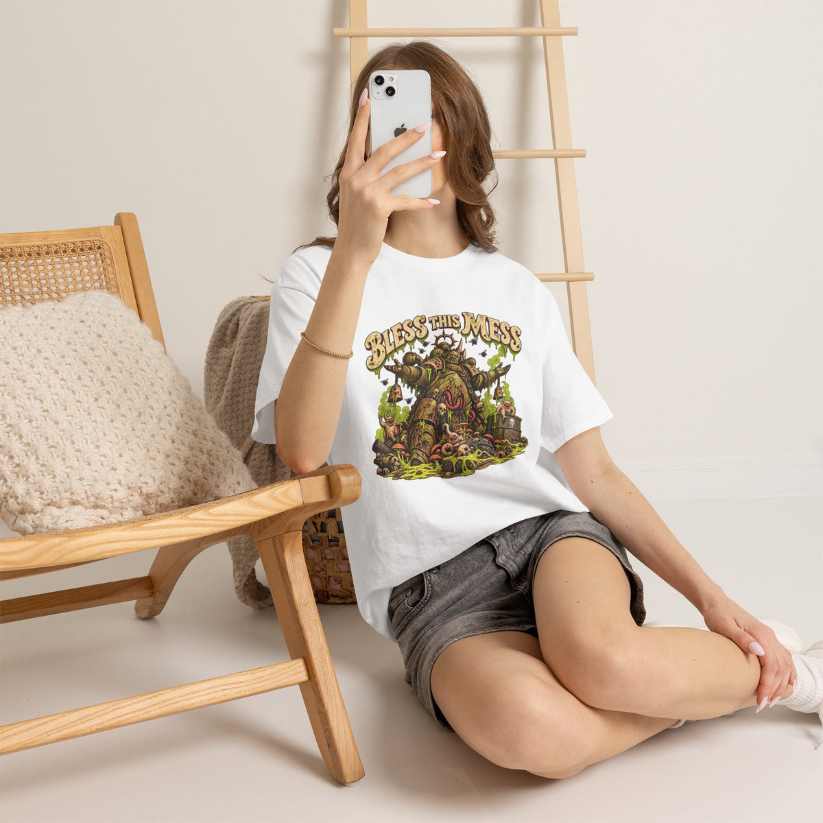 Bless This Mess Grimdark Warrior T-Shirt | Funny Fantasy Wargaming Tee